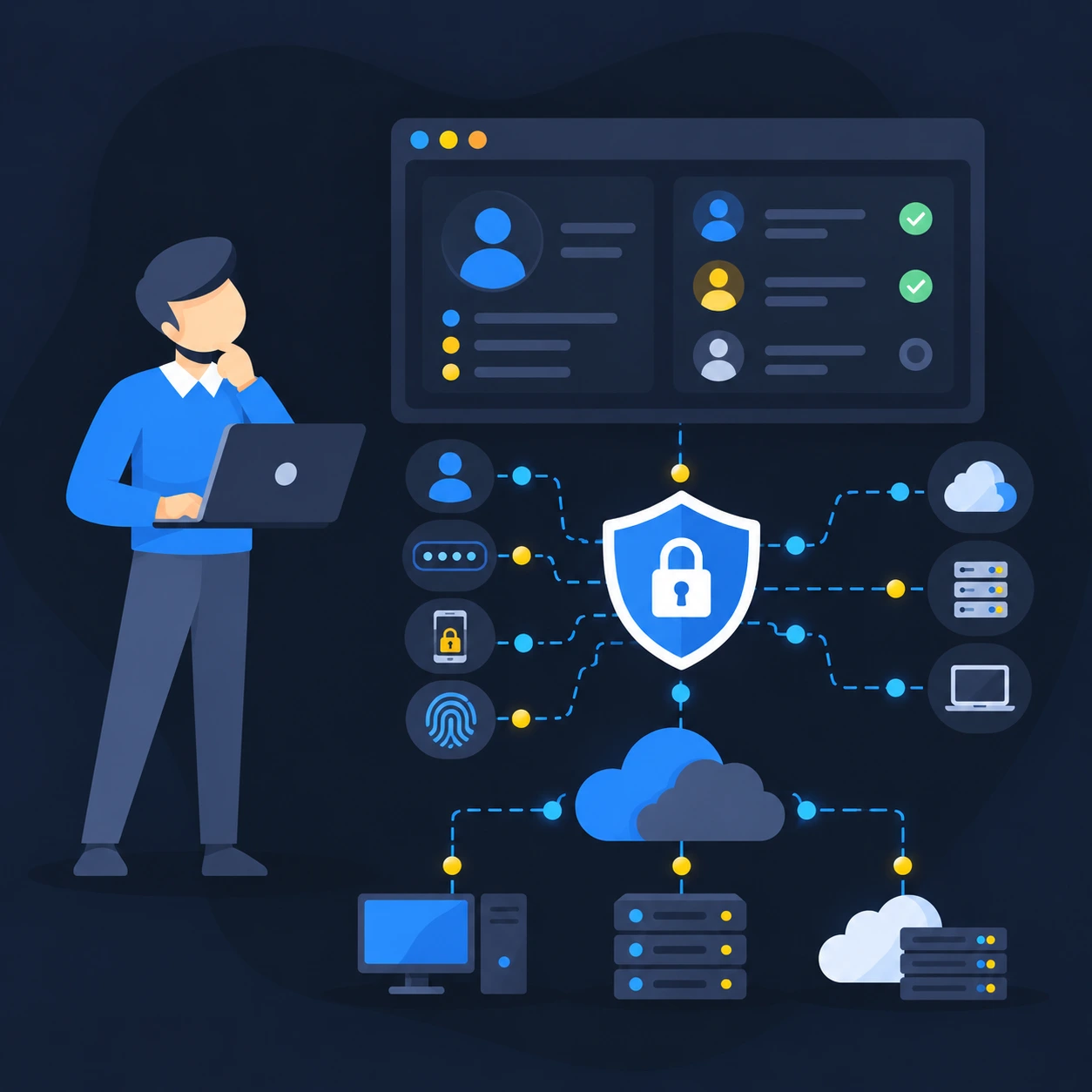 Zugriffe und Identitäten in einer Hybrid-Cloud-Umgebung